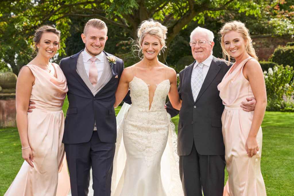 Bride with her Grandfather and siblings