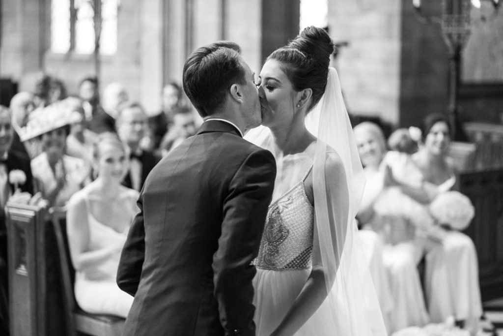 First kiss as husband and wife in the eyes of god
